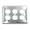 Hubbell Wiring Device-Kellems Duplex Receptacle Wall Plates and Box Cover, Number of Gangs: 3 Stainless Steel, Brushed Finish SS83 - alternate 1