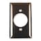 Hubbell Wiring Device-Kellems Single Receptacle Wall Plates and Box Cover, Number of Gangs: 1 Stainless Steel, Brushed Finish SS720 - alternate 1