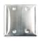 Hubbell Wiring Device-Kellems Blank Box Mount Wall Plates, Number of Gangs: 2 Stainless Steel, Brushed Finish, Chrome SS23 - alternate 1