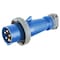 Hubbell Wiring Device-Kellems Watertight Pin & Sleeve Plug, 20 A, 120/208V AC, Three Phase, 4 Pole, IEC Grounding, Blue HBL520P9W - alternate 1