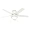 Hunter Decorative Ceiling Fan, Low Pro, 46 in Blade Dia, 5 Blades, 3 Speeds, 120, Fresh White 59269 - alternate 1