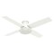 Hunter Decorative Ceiling Fan, Low Pro, 52 in Blade Dia, 4 Blades, 3 Speeds, 120, Fresh White 59248 - alternate 1
