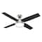 Hunter Decorative Ceiling Fan, 52 in Blade Dia, 4 Blades, 3 Speeds, 120V AC, Brush Nickel 59216 - alternate 1