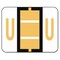 Smead Label, Alphabetic, Color-Coded, Letter U, Orange, 500/Roll 67091 - alternate 1