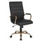 Flash Furniture Black Leather Gold Frame High Back Chair GO-2286H-BK-GLD-GG - alternate 1