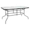 Flash Furniture Rectangle Table, Rctnglr, Tmprd Glss Metal, 31.5"x55", Glass, Plastic, Steel, Clear TLH-089-GG - alternate 1