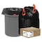 Draw N Tie Heavy-Duty Trash Bags, Drawstring, 33 gal, 1.2 mil, 33.5" x 38", Black, PK150 WEB1DTL150 - alternate 1