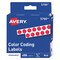 Avery Dennison Label, 0.25"Round, Red, PK450 05790 - alternate 1