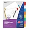 Avery Dennison Write & Erase Index Dividers 8-1/2 x 11", 8 Tab, Multicolor, PK8 23079 - alternate 1