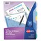 Avery Dennison Write & Erase Pocket Dividers, 8 Tabs, Assorted Colors 16177 - alternate 1