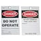 Badger Tag & Label Self-Laminating Danger Tag, Machine and Operational, Polyester, Vinyl, 5 in H x 3 3/16 in W, White 132 - alternate 1