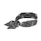 Ergodyne Bandana, Black/White, Skulls, Closure Tie 6700 - alternate 1