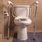 Healthsmart Toilet Mount Toilet Safety, 25" L, Aluminum, Textured 521-9804-9601 - alternate 3
