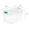 Sterilite Stackable Storage Tote W/ Lid, 16 gal, 23-3/4 in L x 16 in W x 13-1/2 in H, Clear, White 14978006 - alternate 2