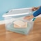 Sterilite Stackable Storage Tote W/ Lid, 16 gal, 23-3/4 in L x 16 in W x 13-1/2 in H, Clear, White 14978006 - alternate 4