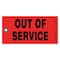 Jj Keller Tag, Out Of Service, Synthetic, 6 1/4 in H x 3 1/8 in W, Red, Rectangle, 50 PK 13352 - alternate 1