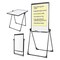 Mastervision Dry Erase Footbar Easel, Black/Silver EA142066720 - alternate 1