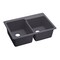 Elkay Quartz Luxe 33x22x9-1/2", T-Mnt, Charcoal, Drop-In Mount, Pre-scored for up to 4 Hole, Charcoal ELX250RCH0 - alternate 1