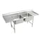 Elkay Rigidbilt SS 77-1/4" x 29-3/4" x 12-3/4" Floor Mount Double Compartment Scullery Sink Drainboard RNSF8236LR2 - alternate 1