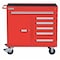 Proto 560 Series Rolling Tool Cabinet, 6 Drawer, Red, Steel, 45 in W x 21-1/2 in D x 42-1/2 in H J564542-6RD-1S - alternate 1