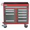 Proto 560 Series Rolling Tool Cabinet, 10 Drawer, Red/Gray, Steel, 45 in W x 21-1/2 in D x 42-1/2 in H J564542-10SG - alternate 1