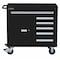 Proto 560 Series Rolling Tool Cabinet, 6 Drawer, Black, Steel, 45 in W x 21-1/2 in D x 42-1/2 in H J564542-6BK-1S - alternate 1