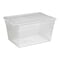 Sterilite Stackable Storage Tote W/ Lid, 14 gal, 23 in L x 16-1/4 in W x 12-3/8 in H, Clear, White 42488008 - alternate 1