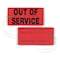 Jj Keller Tag, Out Of Service, Synthetic, 6 1/4 in H x 3 1/8 in W, Red, Rectangle, 50 PK 13352 - alternate 2
