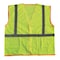 Condor High-Visibility Vest, ANSI Class 1, U-Block, Mesh Polyester, Hook-and-Loop, Lime, Size S/M 53YK39 - alternate 2