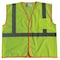 Condor High-Visibility Vest, ANSI Class 1, U-Block, Mesh Polyester, Hook-and-Loop, Lime, Size S/M 53YK39 - alternate 1
