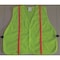 Condor High-Visibility Vest, Vertical Stripe, Lime, Mesh Polyester, Hook and Loop, Universal 53YL98 - alternate 1