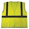 Condor High-Visibility Vest, ANSI Class 2, U-Block, Mesh Polyester, Hook-and-Loop, Lime, Size S/M 53YN33 - alternate 2