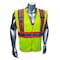 Condor High-Visibility Vest, Type R, ANSI Class 2, U-Block, Mesh Polyester, Hook and Loop, Lime, S/M 53YN49 - alternate 1