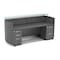 Mayline Reception Desk Medina Reception Station, Gray, 37-1/4" D X 42-3/4" H, 87-1/4" W X MNRSBFLGS - alternate 1
