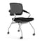 Mayline Mid-Back Chair Valore Mid Back Chair, Black, Package Quantity 2, Loop Arms, 18-1/2" Height, Fabric TSM2BB - alternate 1