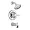 Delta Faucet Tub & Shower Tub / Shower Faucet, Wall, Chrome T14438 - alternate 1