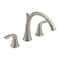 Delta Dual Handle Roman Tub, 8" - 16" Mount, Stainless 3 Hole T2738-SS - alternate 1