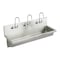 Elkay Wash Station 57 in x 16-1/2 in, 6, Wall Mount, 14 ga. 304 Stainless Steel EWMA6020C - alternate 1