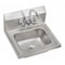 Elkay Hand Sink 12 in x 9-1/4 in, 2, Wall Hung, 20 ga. 304 Stainless Steel CHSB1716C - alternate 1