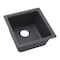 Elkay Quartz Luxe 15-3/4" x 15-3/4" x 7-11/16", Single Bowl Dual Mount Bar Sink, Charcoal ELX1616CH0 - alternate 1