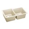 Elkay Sink, Undermount Mount, 0 Hole, Left Bowl 14.16" x 18.161", Right Bowl 14.347" x 16.161", Parchment ELXU250RPA0 - alternate 1