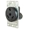 Hubbell Wiring Device-Kellems Straight Blade Receptacle, TT-30R, 30 A, 125V AC, 2 Pole, 3 Wire, Flush Mount, Grounded HBLTT30R - alternate 1