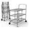 Luxor Wire Cart, Silver, 39-1/2" H, 19-1/2" L WSCC-3 - alternate 1