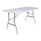 Flash Furniture Rectangle Folding Table, Plastic Top, White RB-3050ADJ-GG - alternate 1