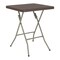 Flash Furniture Square Rattan Folding Table, Square, Brown, 23.5", Plastic Top, Brown DAD-FT60-GG - alternate 1
