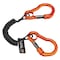 Ergodyne Coiled Lanyard, 4 ft., 2 lb. Weight Capacity, Black/Orange 3166 - alternate 1
