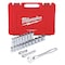 Milwaukee Tool 22 pc 1/2" Drive SAE Ratchet and Socket Set with FOUR FLAT Sides 48-22-9410 - alternate 1