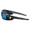 Mcr Safety Swagger (SR1), Safety Glasses, Anti-Scratch, Blue Mirror Lens, Black/Gray Frame, Full-Frame SR118B - alternate 2
