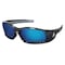 Mcr Safety Swagger (SR1), Safety Glasses, Anti-Scratch, Blue Mirror Lens, Black/Gray Frame, Full-Frame SR118B - alternate 1