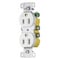Hubbell Wiring Device-Kellems Straight Blade Receptacle, 5-15R, 15 A, 125V AC, 2 Pole, 3 Wire, Flush Mount, Self-Grounded RR15SWTR - alternate 1